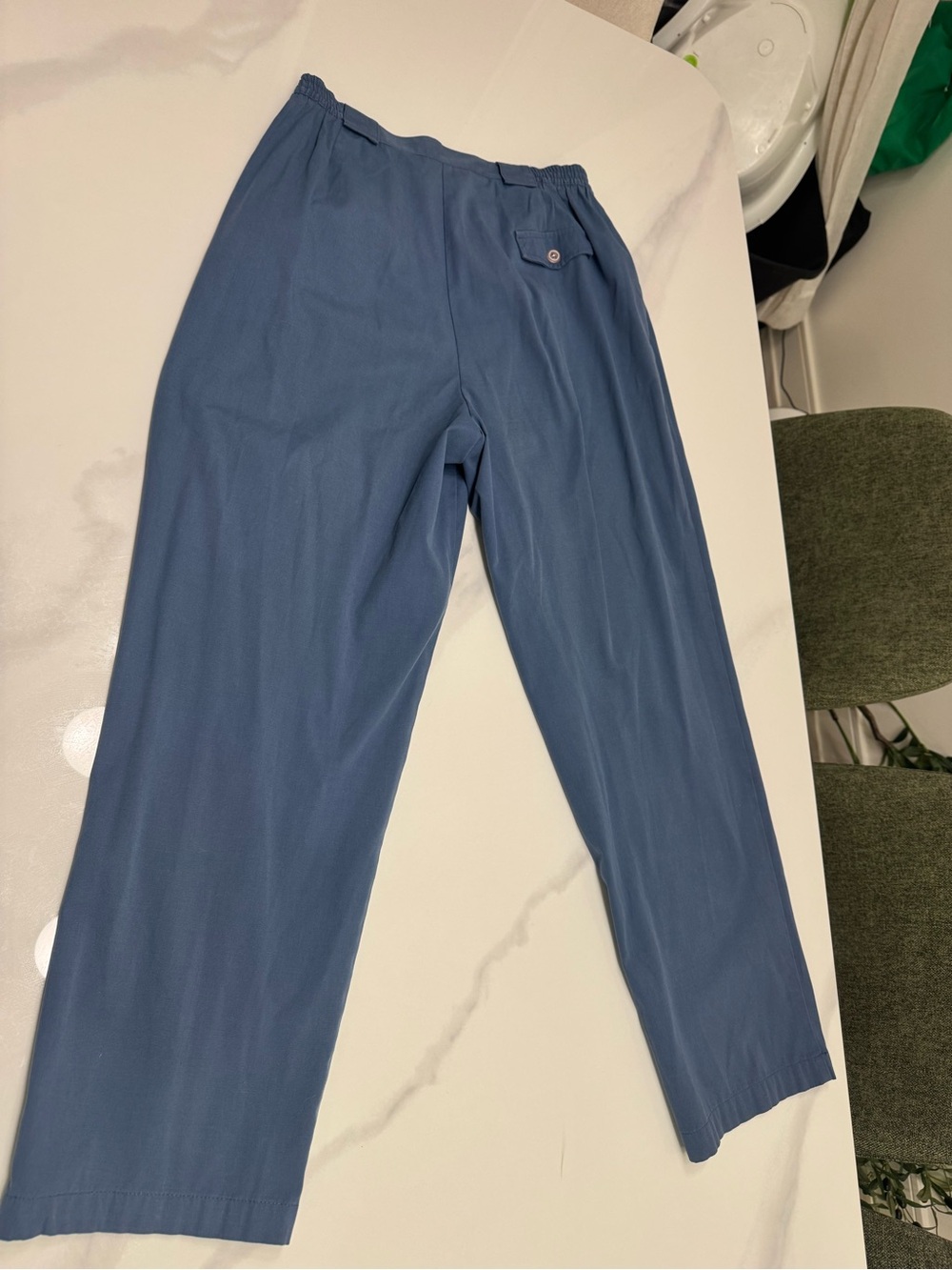 Vintage Koret womens Blue Straight-Leg Pants - Picture 4 of 6
